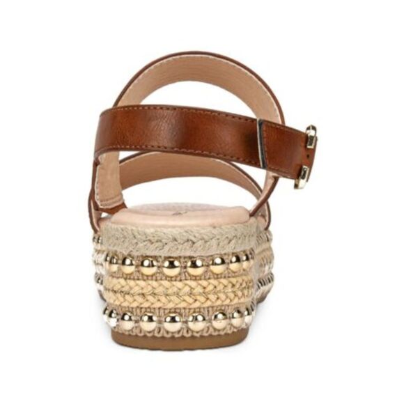 SEVEN DIALS Womens Cognac Brown 1-1/2" Platform Berenice Wedge Shoes 8 M - Picture 2 of 4